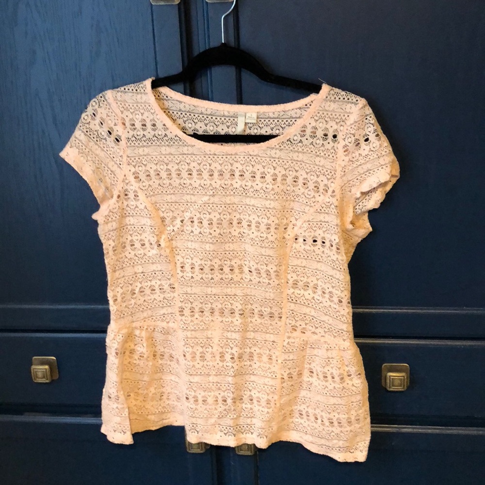 Crochet Pink Peplum Top
